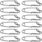 SUPVOX 12pcs Stainless Steel Fishing Snap Buckle Clips Heavy Duty Crankbait Clips