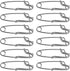 SUPVOX 12pcs Stainless Steel Fishing Snap Buckle Clips Heavy Duty Crankbait Clips