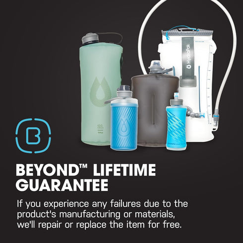 HydraPak Flux+ 1.5L Filter Kit - Collapsible Water Bottle, BPA Free, Ultra Light, Spill-Proof Cap, Clear