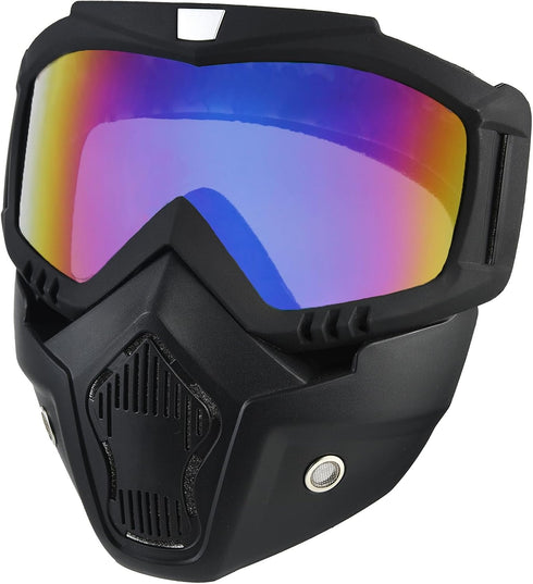 Airsoft Mask Full Face, Paintball Mask, Tactical Mask, Motorcycle Helmet Goggles with Removable Face Mask for Men Women