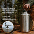 Sports Water Bottle, 64 oz Vacuum Insulated Stainless Steel, Double Walled, Hot for 12 Hours, Cold for 48 Hours