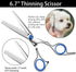 Dog Grooming Scissors Kit - Includes Curved, Thinning, Straight Scissors, Comb, Nail Clippers for Small Dogs & Puppies