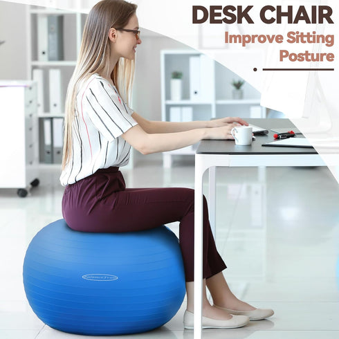 Fitvids Anti-Burst Exercise Ball for Fitness & Yoga