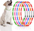 Weewooday 5 Pcs Light Up Dog Collars, Silicone LED Lighted for Night Walking, Rechargeable Glow in The Dark Safety