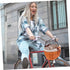 Zerodeko Wicker Woven Bike Basket Sturdy Front Handlebar Pannier with Belt for Pets Cats Dogs Weather-Resistant Willow