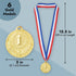 Juvale 1st Place Gold Medals for Kids & Adults - 6-Pack with 15.5 in Red, White & Blue Neck Ribbon