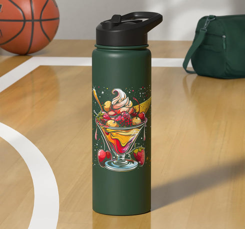 Ice Cream Enthusiast T-Shirts and Presents Ice Cream Sundaes Graphic Gelato Sorbet Stainless Steel Insulated Water