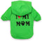 DroolingDog Dog T-Shirts Green - I Love My Mom Shirts for Small Dogs XS