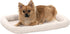 Furhaven Dog Bed for Small Dogs & Indoor Cats, 100% Washable Sherpa Fleece Bolster Crate Pad, Cream, Small