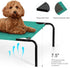 OYEAL Small Dog Cot, Elevated Cooling Pet Bed for Cats & Dogs, Lightweight Indoor Outdoor, Green, 27kg Capacity