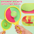 Toss and Catch Game Ball Set - 2024 Upgrade Handheld Sticky & Suction Rackets with 2 Balls, Summer Yard Beach Toys for