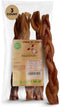 chew-e&tasty 12" Jumbo Braided Bully Sticks Odor Free Long Lasting Beef Chews - High Protein Dental Treats
