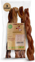 chew-e&tasty 12" Jumbo Braided Bully Sticks Odor Free Long Lasting Beef Chews - High Protein Dental Treats