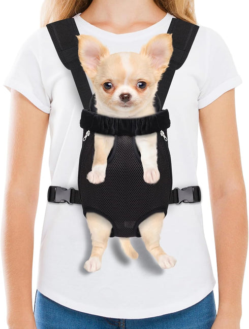 Pet Carrier Backpack, Hands-Free Adjustable Dog Front Carrier for Hiking, Camping, Traveling for Small Dogs (Small,