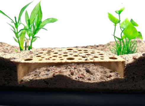 NIHUIFA Shrimp Breeding Cave with Protections Design for Aquarium Fish Tanks Habitat Decoration Trapezoid Shape