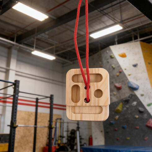 FESTFENDS 2Pcs Wooden Hangboard Rock Climbing - Hang Board for Climbing | Fingerboard | Arm Workout & Pull-Up Training