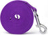 Strong Durable Nylon Dog Training Leash, 1 Inch Wide, 6 ft 10ft 15ft Long for Small Medium Dogs - Purple, 15 Feet