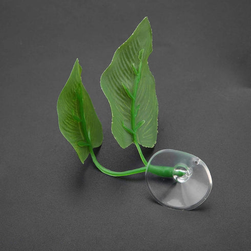 Fudax Artificial Leaf for Betta, Suction Cup Looking Artificial Plant Leaf for Aquariums Supply