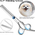 Professional Dog Grooming Scissors Kit, 5 in 1 with Safety Round Tips, 4CR Stainless Steel Pet Grooming Shears, Blue