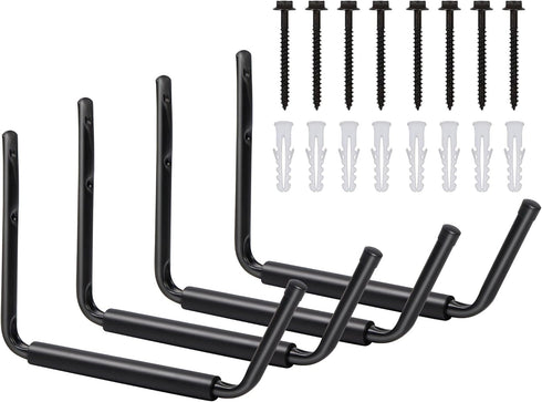 LUGO Heavy Duty Steel Storage Hooks - Wall Mounted Rack for Hanging Canoes, Kayaks, Surfboards, and Bikes