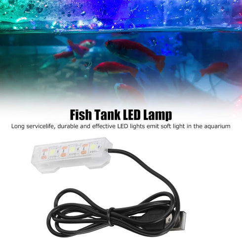 GLOGLOW Aquarium Light, USB Mini Decoration Soft LED Lighting Lamp for Water Plants