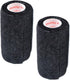 Vet Wrap Tape (Black) (2 Pack) (4 Inch x 15 feet) Self Adhesive Cohesive Flex Self Stick Bandage Roll