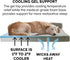 Furhaven Cooling Gel Dog Bed for Medium/Small Dogs, Removable Bolsters & Washable Cover, Two-Tone Plush Faux Fur, Dark