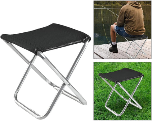 Aymzbd Portable Folding Camping Stool Recliner Foot Rest Comfortable Mini Foldable Chair for Picnic Travel Hiking