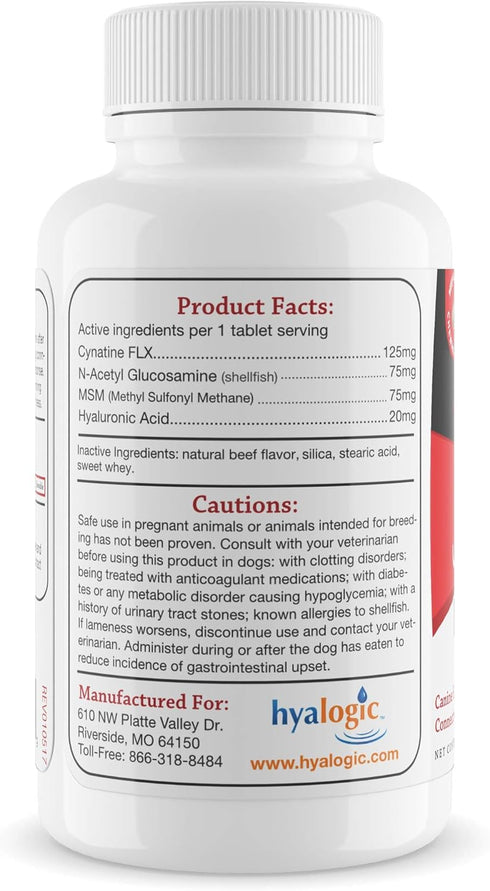 Hyalogic Pro Advanced HyaFlex for Dogs - Joint Support Supplement, 30 Beef Flavored Wafers