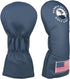 OGECLF Blue Leather with Embroidery Golf Club Driver Fairway Wood Hybrid Head Covers - 1, 3, 5, UT Covers