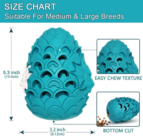 Dragon Egg Dog Toy for Aggressive Chewers - Indestructible Tough Dog Toys for Medium Large Dogs, Puppy Toys