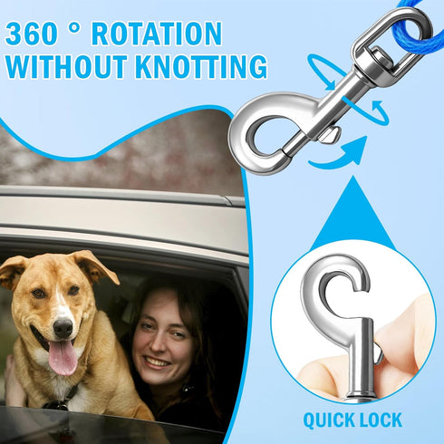 Harness,32 Inch/80 cm Dogs2 Pack Dog Car Safety Double Clips Seatbelt Dog LeashNo Chew seat Belts for Blue