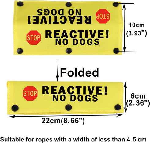Funny Dog Leash Sleeve Pet Birthday Gift Reactive No Dogs Dog Leash Wrap Sleeve (Reactive No Dogs-YE Sleeve)