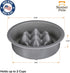 The Niner Slow Feed Bowl - Raised Peaks Slow Down Pets Eating - Fits Elevated Feeders Including Neater Feeder Large Sizes - Gentle on Teeth and Gums - Holds up to 2 Cups (Gunmetal Grey)