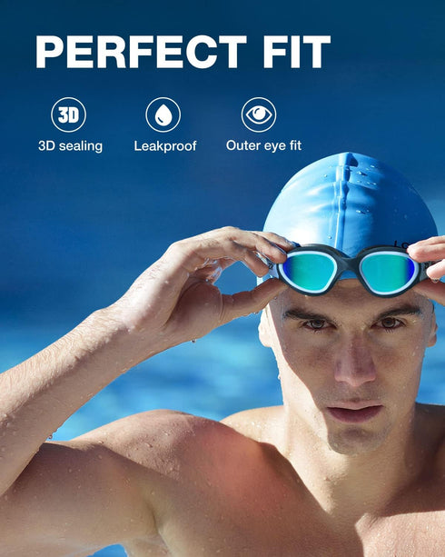ZIONOR G1 Polarized Swimming Goggles - Unisex Adult Women Anti Fog 100% Anti UV Diving Goggles