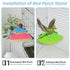 kathson Bird Perch Platform - Sanded Stand Wooden Corner Shelf for Parrots, Conures, Budgies, Cockatiels