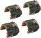 Betta Log Resin Hollow Tree Trunk Ornament, 4 Pcs Aquarium Hideout and Reptile Cave Decoration