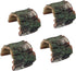 Betta Log Resin Hollow Tree Trunk Ornament, 4 Pcs Aquarium Hideout and Reptile Cave Decoration
