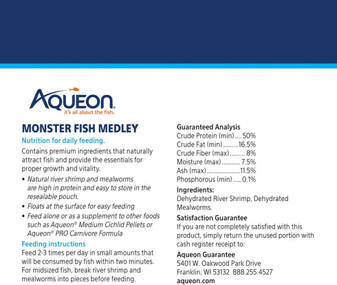 Aqueon Monster Fish Medley - 3.5 Ounces