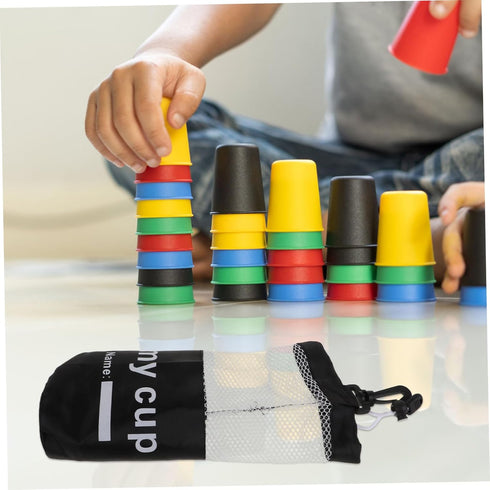 Yardwe Stacking Cup Storage Bag Mesh Drawstring Bag for Sport Stacking Cups Compact Design for Easy Carrying for Games