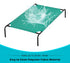 OYEAL Small Dog Cot, Elevated Cooling Pet Bed for Cats & Dogs, Lightweight Indoor Outdoor, Green, 27kg Capacity