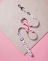 Ruffhaus NYC Peppermint Bark Christmas Print Dog Leash 1 Inch by 59 Inches, Durable Polyester Webbing, Comfortable