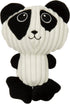 Strong 'N Silent Big Head Panda Plush Dog Toy - Silent Squeak, Chew Guard Technology, Medium, Black/White