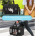 Soft-Sided Travel Carrier for Cats, Foldable Breathable Airline Approved Carrier for Small Medium Dogs Puppies Under 15