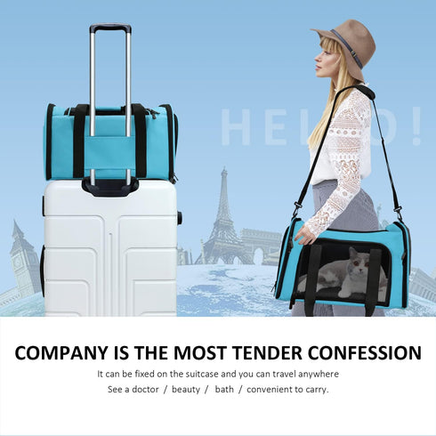 Henkelion 25Lbs, Large Cat Carriers Dog Carrier Pet Carrier for Large Cats Dogs Puppies up to Big Dog Carrier Soft