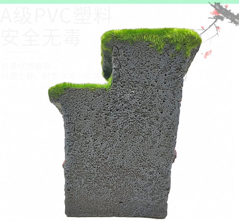 Luzhengyang (F8917) Resin Aquarium Decoration Hollow Tree Stump Cave for Fish Tank, Small Synthetic Resin Ornament