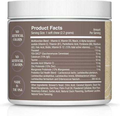 All in 1 Multivitamin Chewable for Dogs with Glucosamine - 120 Count Dog Vitamins and Supplements for Joint Support