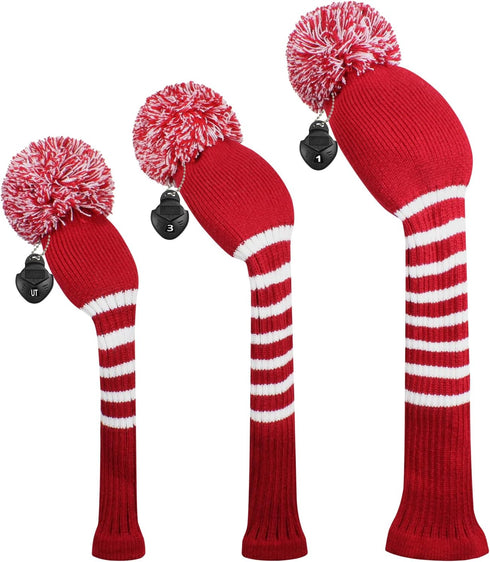 Scott Edward Golf Headcovers for Woods, Set of 3, Fits Driver(460cc), Fairway Wood, Hybrid(UT)