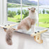 AMOSIJOY Cat Sill Window Perch Sturdy Cat Hammock Window Seat with Wood