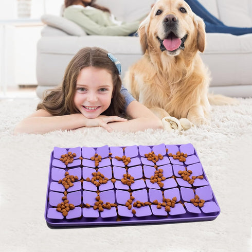 Silicone Snuffle Mat for Small Medium Dogs - Slow Feeder Lick Mat, Interactive Foraging Game Toy for All Breed Dogs